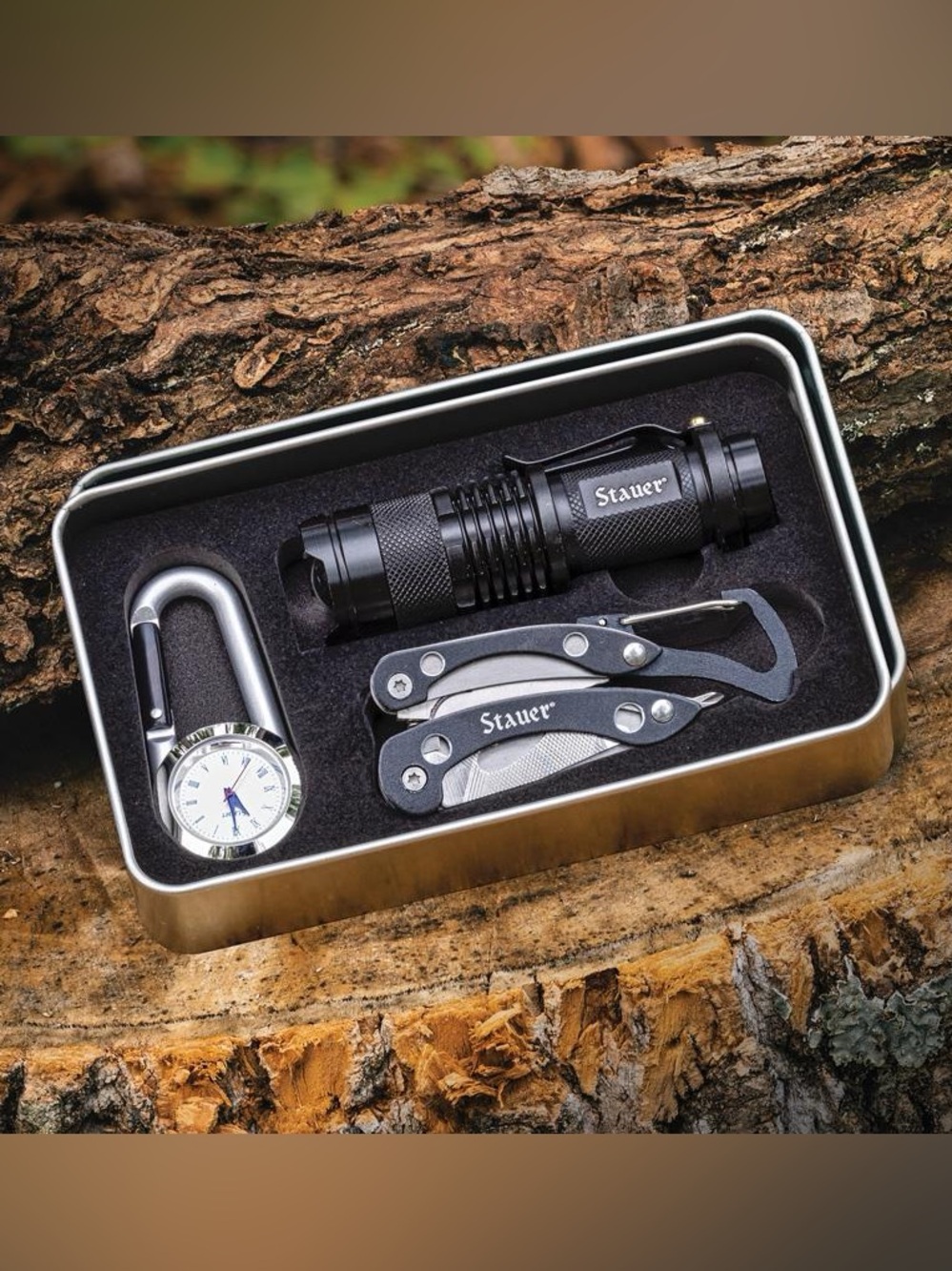 NEW Stauer 3- piece Survival Box